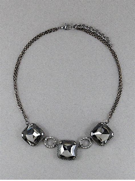 Bling Necklace In Smokey Grey Crystal Colorations 2913590 Weddbook