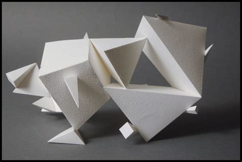 Geometric Abstract Sculpture Paper Sculpture Paper Art Sculpture