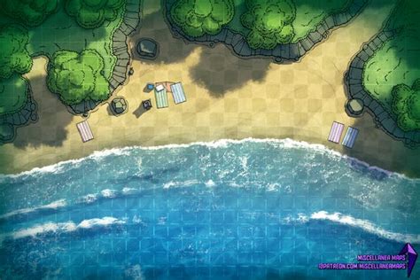 Beach Episode X Battlemaps Fantasy Map Map Dungeon Maps