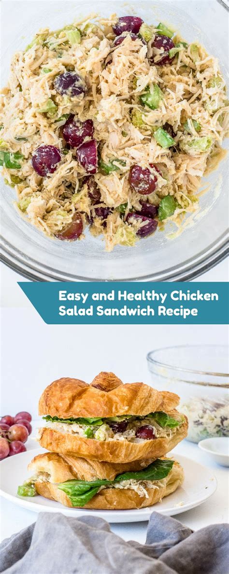Thank you for making me a little healthier! Easy and Healthy Chicken Salad Sandwich Recipe | Mariana ...