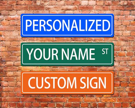 Custom Street Sign Personalized Street Sign 4 Pre Drilled Metal