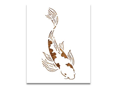 Koi Fish Stencil Reusable Color Draw & Paint Stencil | Etsy