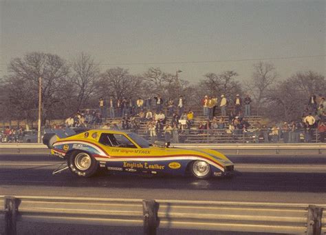 Tom The Mongoose Mcewen In His English Leather Corvette Funny Car At