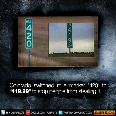 Colorado Switched Mile Marker 420 To 41999 To Stop People From