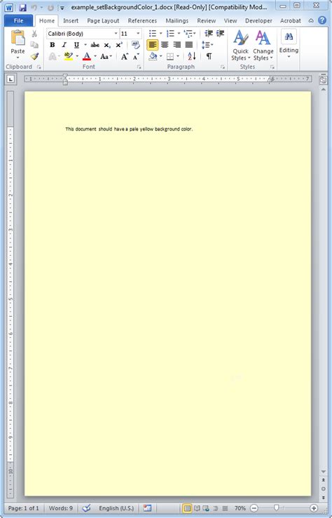 You can add images or text as a watermark. setBackgroundColor Sets the background color of the Word ...