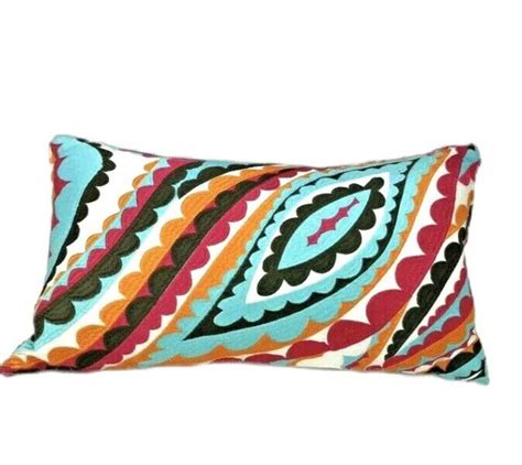 Trina Turk Embroidered Decorative Rectangle Throw Pillow Seafoam Multi