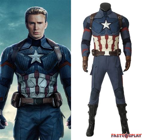 Avengers Endgame Captain America Cosplay Costume Ubicaciondepersonas