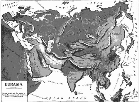 Eurasia Physical Map Labeled