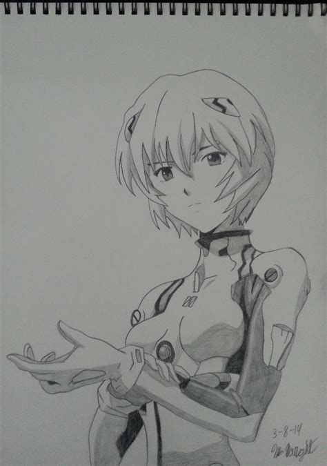 Rei Ayanami Sketch 5 Neon Genesis Evangelion By Aaragonnega On