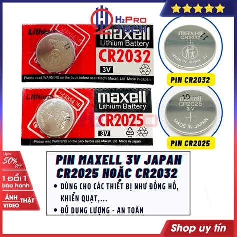 Pin Cúc áo Maxell Cr2025 Cr2032 3v Japan H2pro Lithium Cao Cấp Giá Rẻ