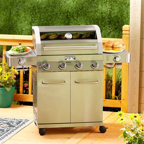 Monument Grills 35633 4 Burner Stainless Steel Cabinet Style Propane