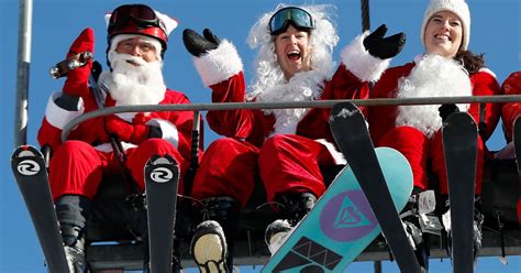 Skiing Santas Ho Ho Hold Court At Ski Resorts Annual Bash The Seattle Times