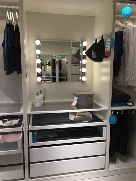Upload your plan to the ikea server and head for the store! IKEA pax build in makeup station … | Ikea pax wardrobe ...