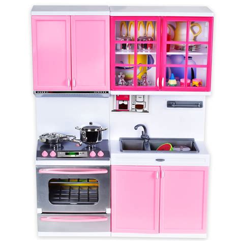 Modern Kids Play Kitchen丨kids Play Kitchen With Toy Accessories Set