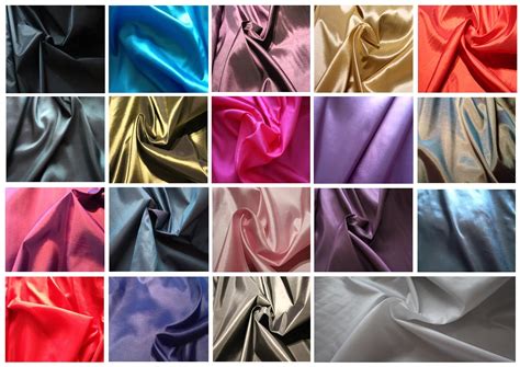Taffeta Dress Fabric Silk Immitation Faux Two Single Tone M