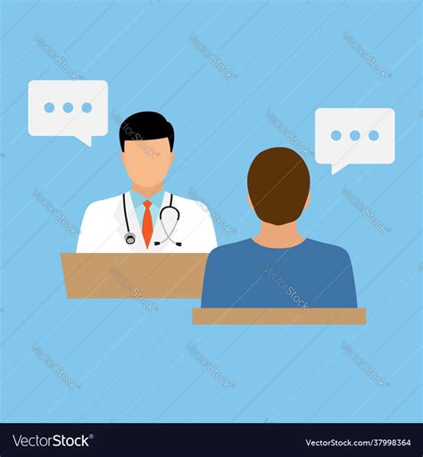 Dialogue Between Doctor And Patient Royalty Free Vector