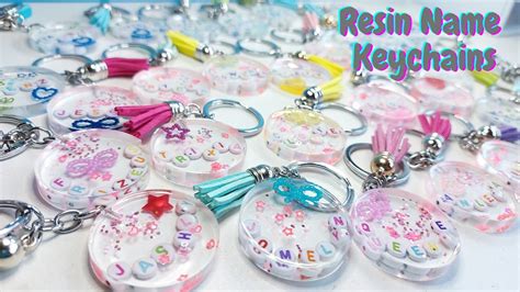 I Made 33 Resin Name Keychains For My Kids Resin Art Resin