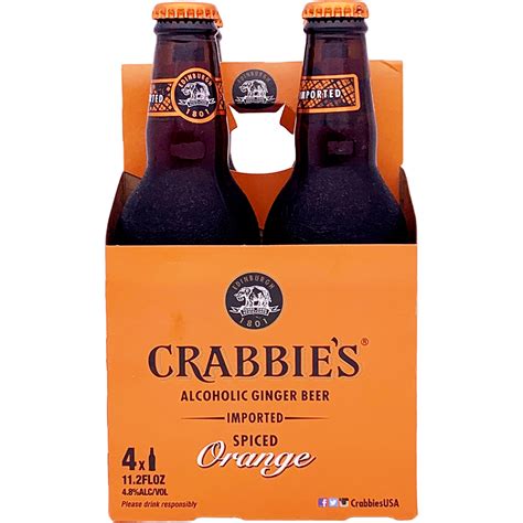 Crabbies Spiced Orange Alcoholic Ginger Beer 112oz 4 Bottles