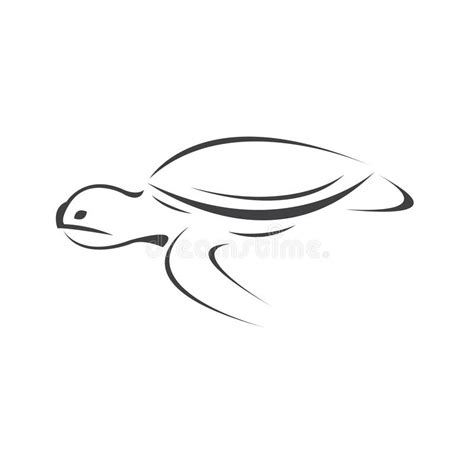 Vector Of Turtle Black Design On A White Background Reptile Animals