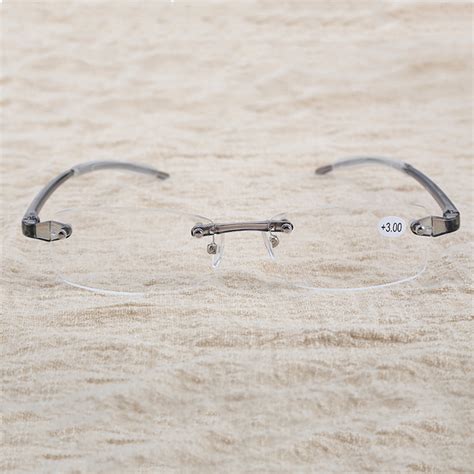 ultralight tr90 frameless reading glasses 50 to 400 for reader rimless hot s ebay