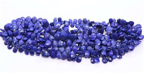 Aaa Lapis Faceted Pear Shape Beads Lapis Lazuli Beads Lapis Etsy