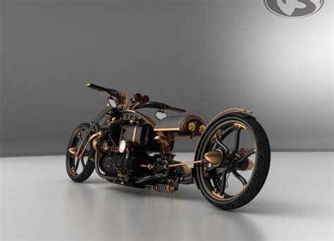 World Of Technology Black Widow Steampunk Chopper Extreme Custom