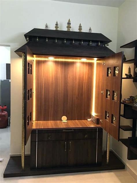 Pooja Mandir Made Of Wood Pooja Room Design Room Door Design Pooja