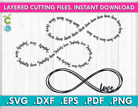 Infinity Love Svg Infinity Svg Love Svg Cutting Files For Cricut