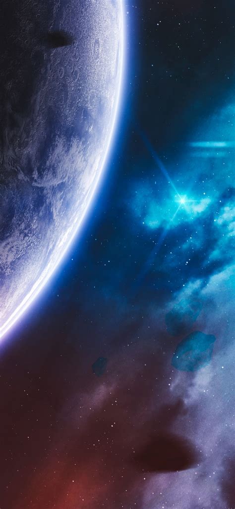 Purple Planet 4k Wallpaper Cosmos Stars Blue Galaxy