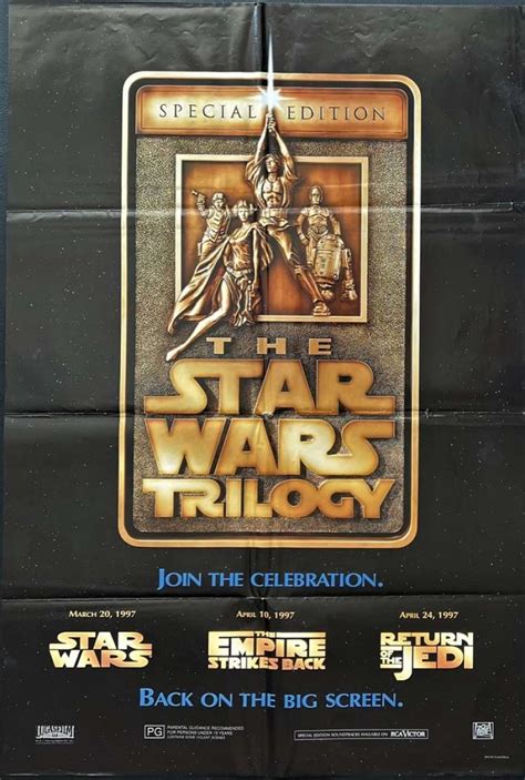All About Movies Star Wars Poster Original One Sheet 1997 Trilogy