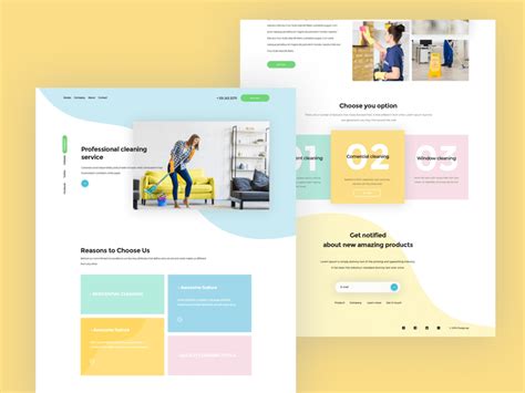 Check spelling or type a new query. Cleaning Service Landing Page Sketch freebie - Download ...