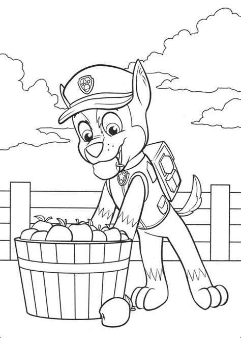 Paw patrol chase police car coloring page from paw patrol category. Chase Paw Patrol coloring pages to download and print for free
