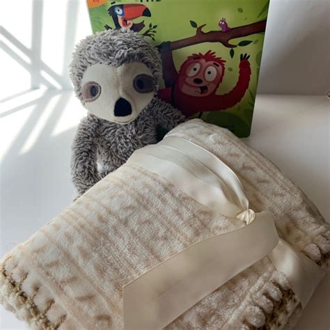 Other Baby Sloth Crochet Baby Blanket 3 Piece T Set Poshmark