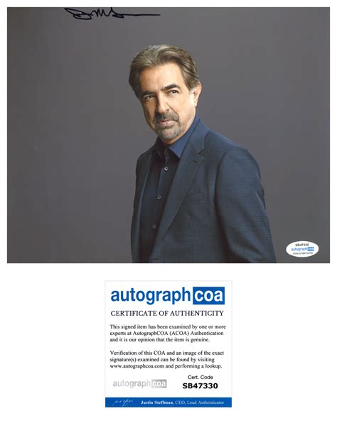 Joe Mantegna Criminal Minds Signed Autograph 8x10 Photo Acoa Outlaw Hobbies Authentic Autographs