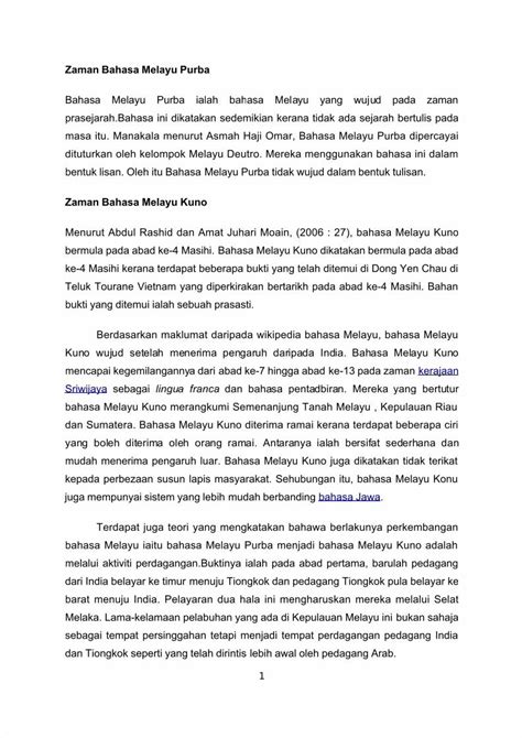 Pdf Sejarah Zaman Bahasa Melayu Purba Dokumentips