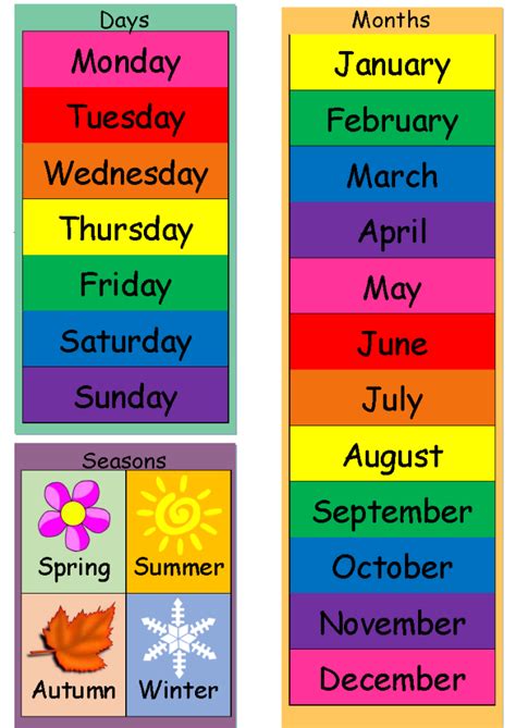 Days Months And Seasons Mindingkids