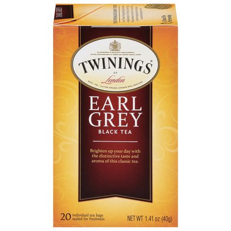 Twinings Earl Grey Extra Bold Black Tea Bags 6 20 Count Boxes 120 Ct