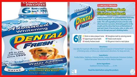 Dental Fresh Advanced Whitening Formula Dog Water Additive 17 Oz