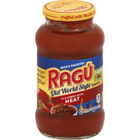 Ragu Sauce Old World Style Flavored With Meat Tomato And Basil