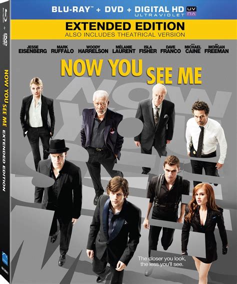 Now you see me is a 2013 american heist comedy thriller film directed by louis leterrier from a screenplay by ed solomon, boaz yakin, and edward ricourt and a story by yakin and ricourt. Now You See Me DVD Release Date September 3, 2013