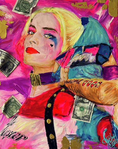 Harley Quinn Painting By Jorge Ballinay Fine Art America