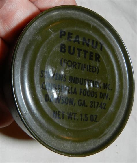 Vintage Tin Of Military Army Peanut Butter From Mre Or