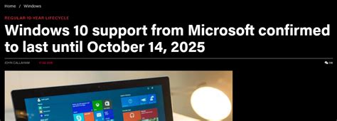 Microsoft To End Windows 10 Support On October 14th 2025 Malwaretips