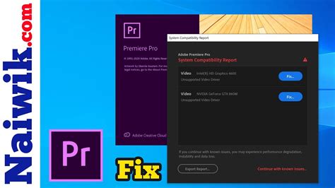 Made sure all intel drivers are up to date. Fix : Adobe Premiere Pro 2020 System Compatibilty Report ...