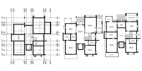 2d House Floor Plan With Dimension Details Autocad Drawing Dwg File Images