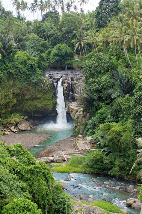 Tegenungan Waterfall On Bali Island Indonesia Stock Photo Containing