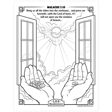The Windows Of Heaven Coloring Page Printable Coloring Pages