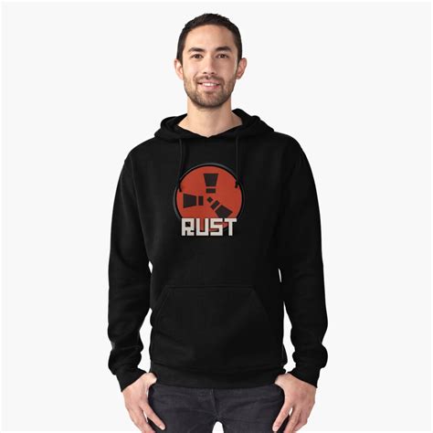 Rust Logo Pullover Hoodie By Epicmangodude Redbubble