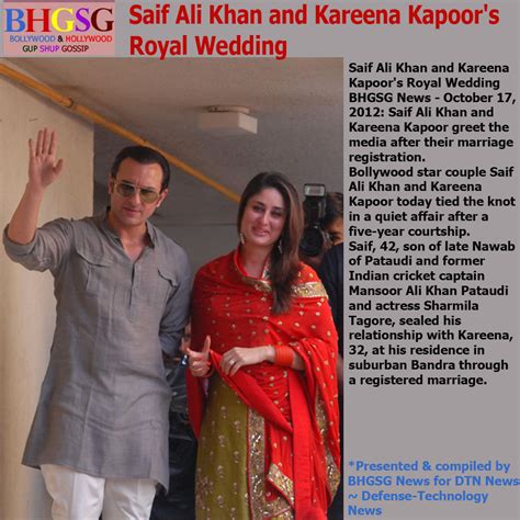 The couple were legally married in a registry wedding at khan's residence in speaking on twitter about the wedding, shah rukh khan said : Pictures of The Day: Saif Ali Khan and Kareena Kapoor's ...