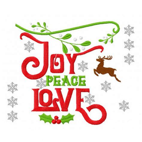 Joy Peace Love Embroidery Designs Machine Embroidery Designs At